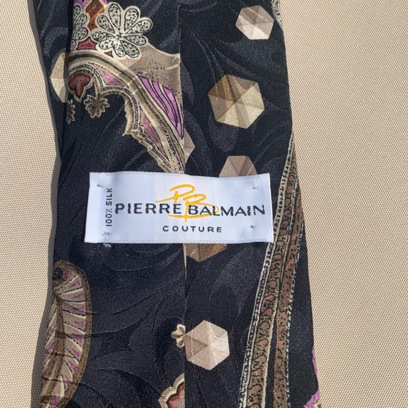 Vintage Pierre Balmain 100% silk tie - Picture 4 of 6